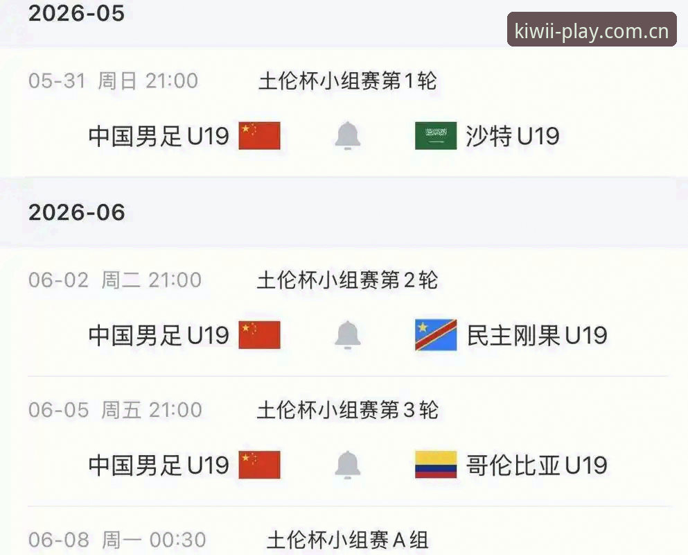 奇异果娱乐平台2025版本对比 揭秘U19国足土伦杯出局背后的三个致命问题